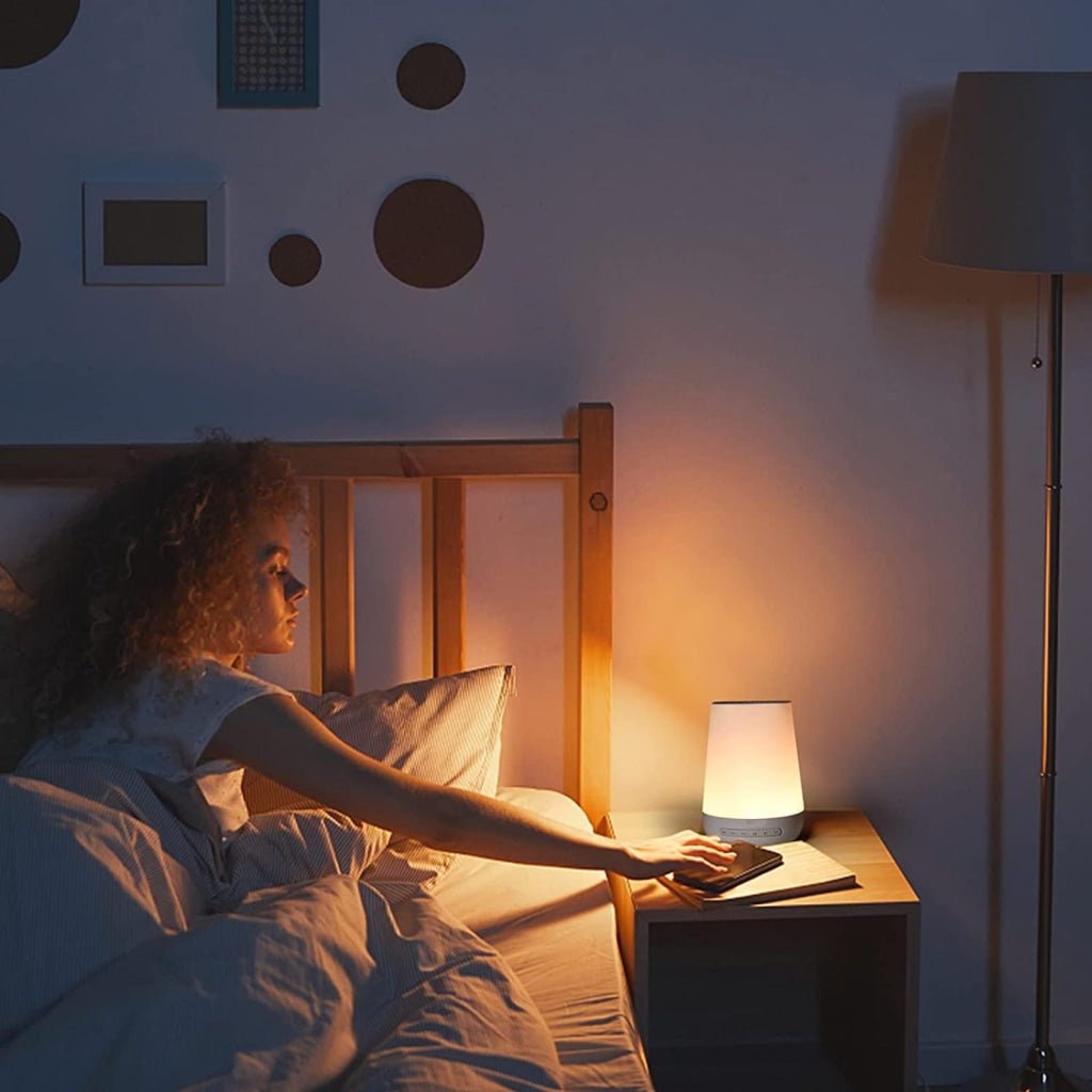 SNM - 2 Baby Sound Machine White Noise Machine for Baby Sleeping with Night Light, Toddler Sleep Trainer 34 Soothing Sounds, Timer, App Remote Control, Personal Sleep Routine - Gain Express