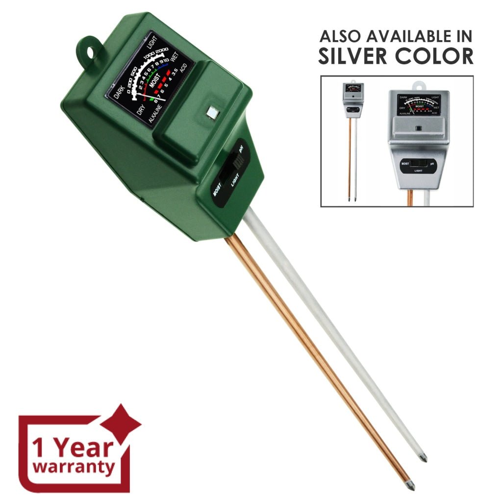 soil ph moisture light meter SQM-256 Soil pH, Moisture & Light Meter 3 Way Tester Kit, Gardening Acidity  Probe Test Tool Plants Growth Watering Quality Monitoring Checker for  Garden Farm Lawn Household Indoor Outdoor