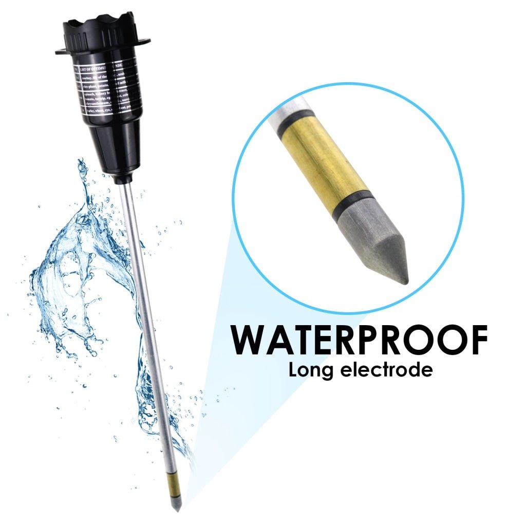 SQM - 329 SQM - 329 Soil pH and Moisture Meter 2 - in - 1 Tester 308mm Long Waterproof Metal Electrode for Indoor & Outdoor Gardens Plants Flowers Farming - Gain Express