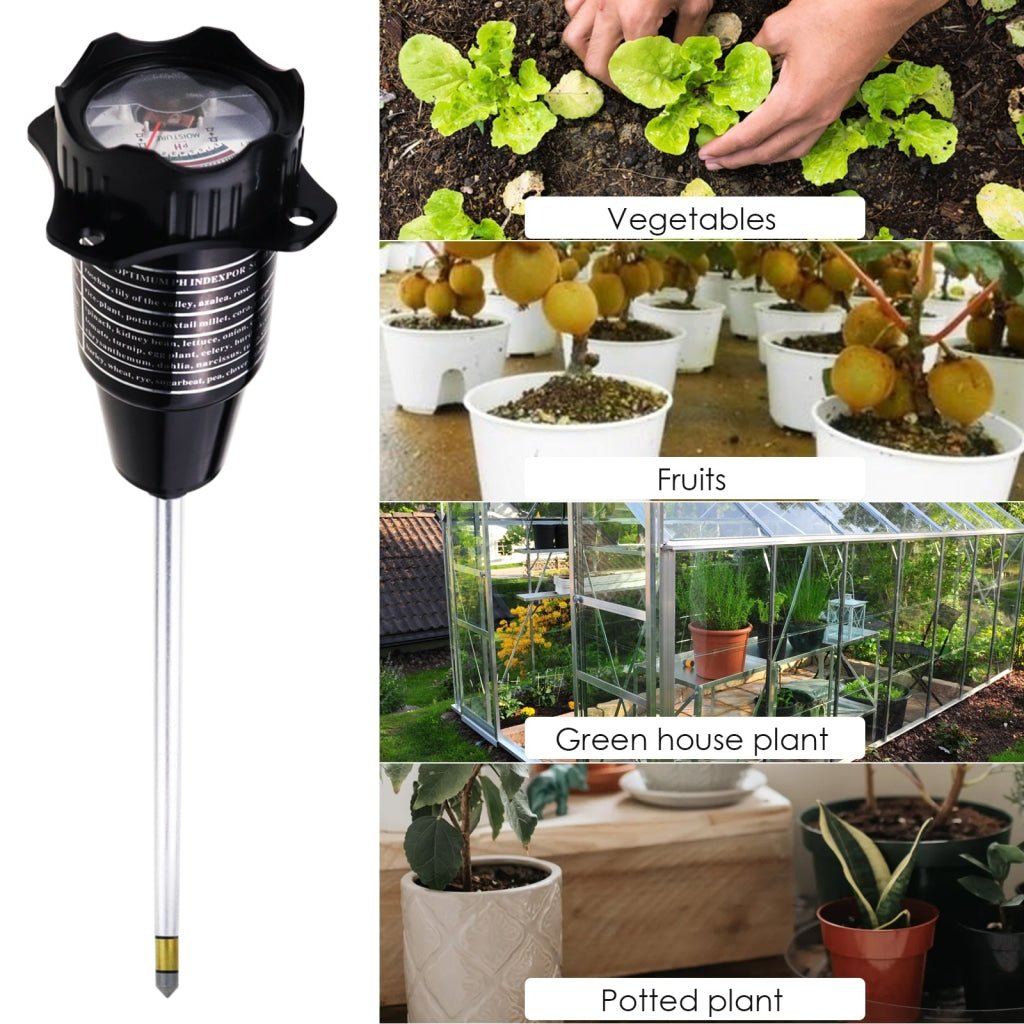 SQM - 329 SQM - 329 Soil pH and Moisture Meter 2 - in - 1 Tester 308mm Long Waterproof Metal Electrode for Indoor & Outdoor Gardens Plants Flowers Farming - Gain Express