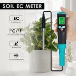 SQM - 416 Waterproof Soil EC and Temperature Meter Digital Tester with ATC for Potted Plants Gardening Agriculture Farm - Gain Express