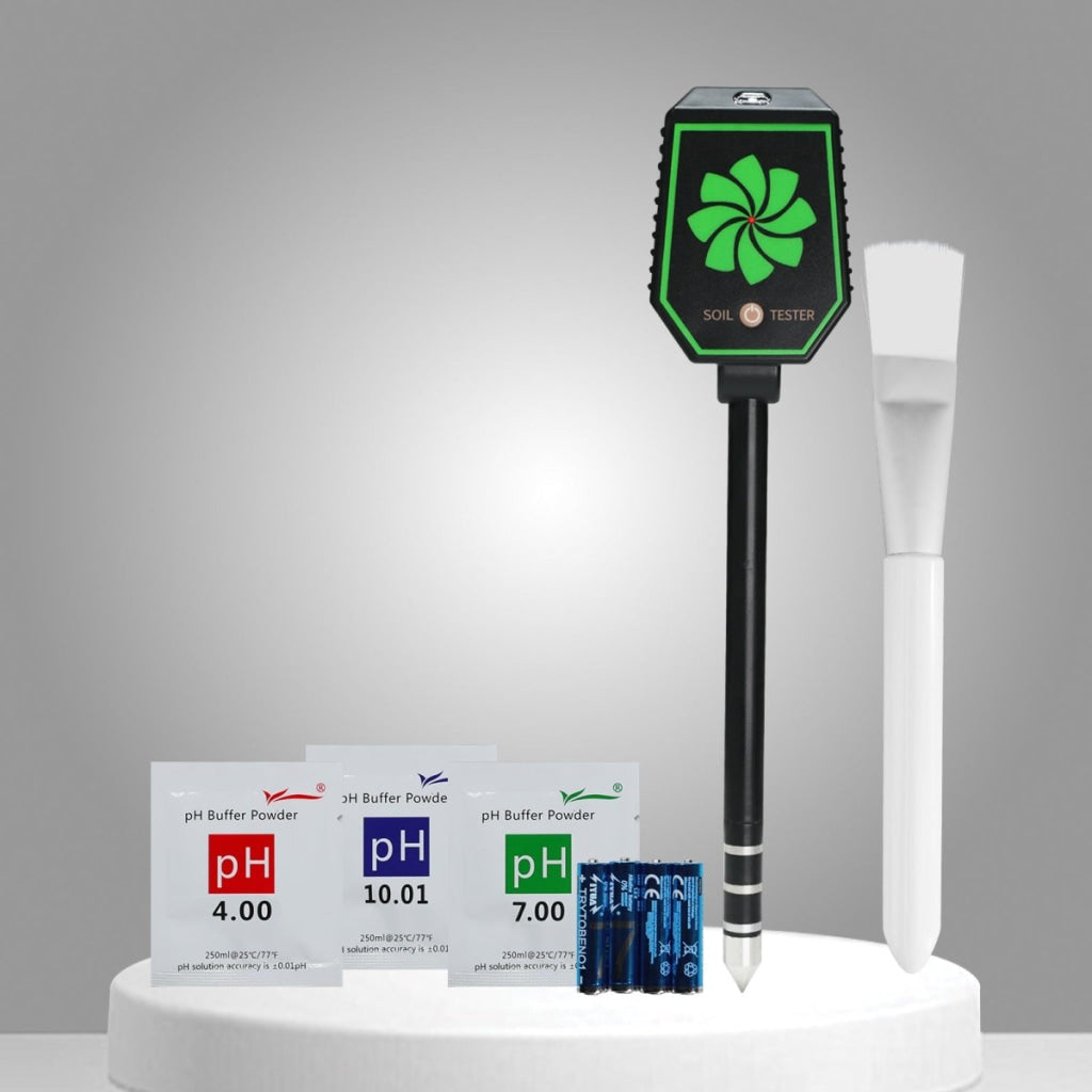 SQM - 457 High Precision 8 - in - 1 PH EC Fertility Salt Temperature Soil Moisture Meter Smart Bluetooth Light Intensity Air Humidity Detector for Plant Health Monitoring - Gain Express