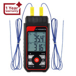 TA611B_R Dual Channel K/J Probe Thermocouple Thermometer T1 - T2 Channel Temperature Measurement - Gain Express