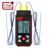 TA611B_R Dual Channel K/J Probe Thermocouple Thermometer T1 - T2 Channel Temperature Measurement - Gain Express