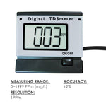 TDS - 1392 0~1999 PPm (mg/L) Range Digital TDS Meter + Monitor + Power Adaptor - Gain Express