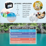 TDS - 232 Digital Combo pH & TDS Monitor Meter Tester ATC, 0.00~14.00pH & 0.0~199.9ppt Rechargeable Water Quality Real - time Monitoring, for Aquaculture, Salinity, Aquarium, Pond, Hydroponics - Gain Express