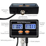 TDS - 232 Digital Combo pH & TDS Monitor Meter Tester ATC, 0.00~14.00pH & 0.0~199.9ppt Rechargeable Water Quality Real - time Monitoring, for Aquaculture, Salinity, Aquarium, Pond, Hydroponics - Gain Express