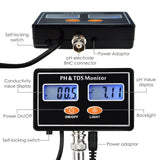 TDS - 232 Digital Combo pH & TDS Monitor Meter Tester ATC, 0.00~14.00pH & 0.0~199.9ppt Rechargeable Water Quality Real - time Monitoring, for Aquaculture, Salinity, Aquarium, Pond, Hydroponics - Gain Express