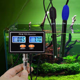 TDS - 232 Digital Combo pH & TDS Monitor Meter Tester ATC, 0.00~14.00pH & 0.0~199.9ppt Rechargeable Water Quality Real - time Monitoring, for Aquaculture, Salinity, Aquarium, Pond, Hydroponics - Gain Express