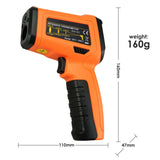 THE - 222 Non - contact Infrared IR Laser Thermometer K - Type Thermocouple - 50~800°C / - 58~1472°F Color Display Gun - Type with Alarm - Gain Express