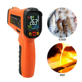 THE - 222 Non - contact Infrared IR Laser Thermometer K - Type Thermocouple - 50~800°C / - 58~1472°F Color Display Gun - Type with Alarm - Gain Express