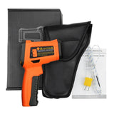 THE - 222 Non - contact Infrared IR Laser Thermometer K - Type Thermocouple - 50~800°C / - 58~1472°F Color Display Gun - Type with Alarm - Gain Express