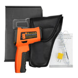 THE - 222 Non - contact Infrared IR Laser Thermometer K - Type Thermocouple - 50~800°C / - 58~1472°F Color Display Gun - Type with Alarm - Gain Express