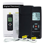 THE - 26 Digital Thermometer Dual Type - K Thermocouples Probe Temperature Instrument Large Display with Backlight - Gain Express