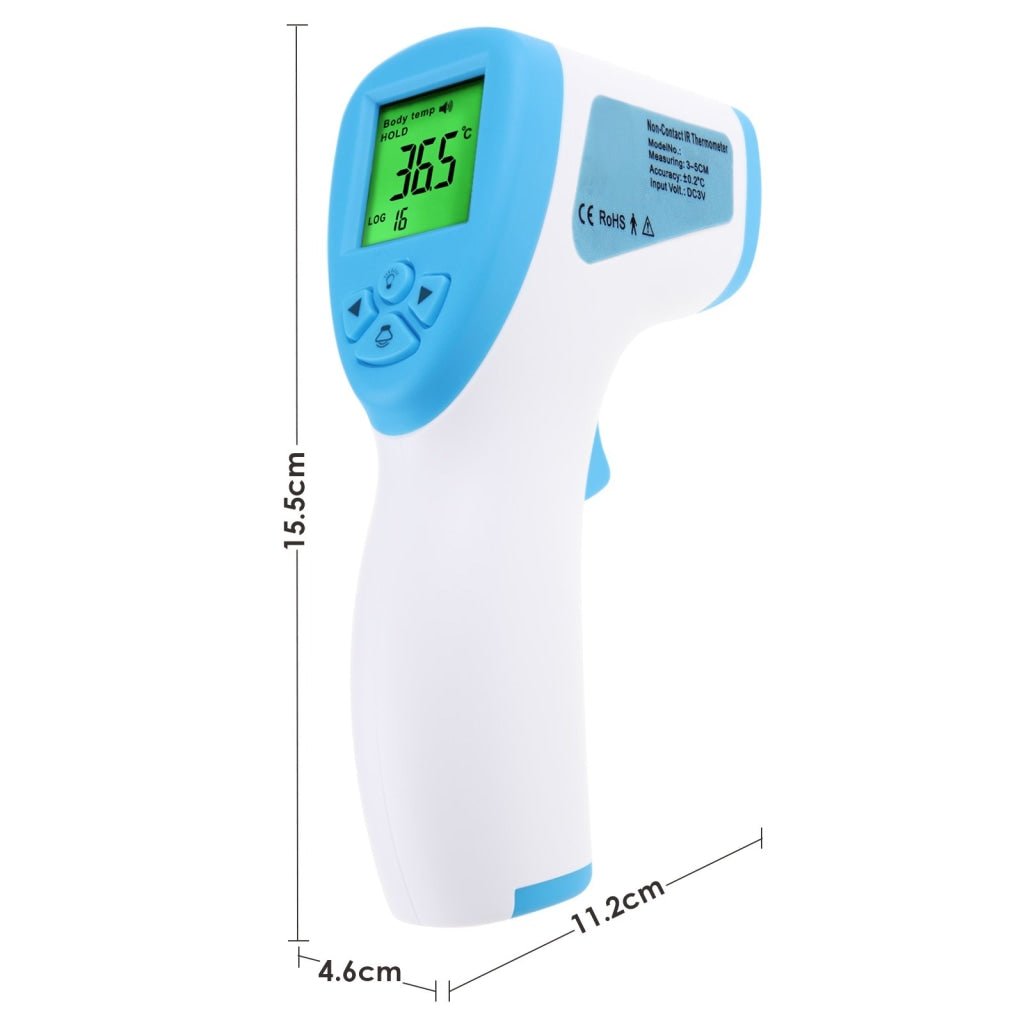 THE-291 Non-Contact Forehead lR Thermometer Infrared Human Body Surface Temperature Measurement Colored LCD Backlight, Alarm Function and Data Storage - Gain Express THE-291 Non-Contact Forehead lR Thermometer Infrared Human Body Surface Temperature Measurement Colored LCD Backlight, Alarm Function and Data Storage - Gain Express