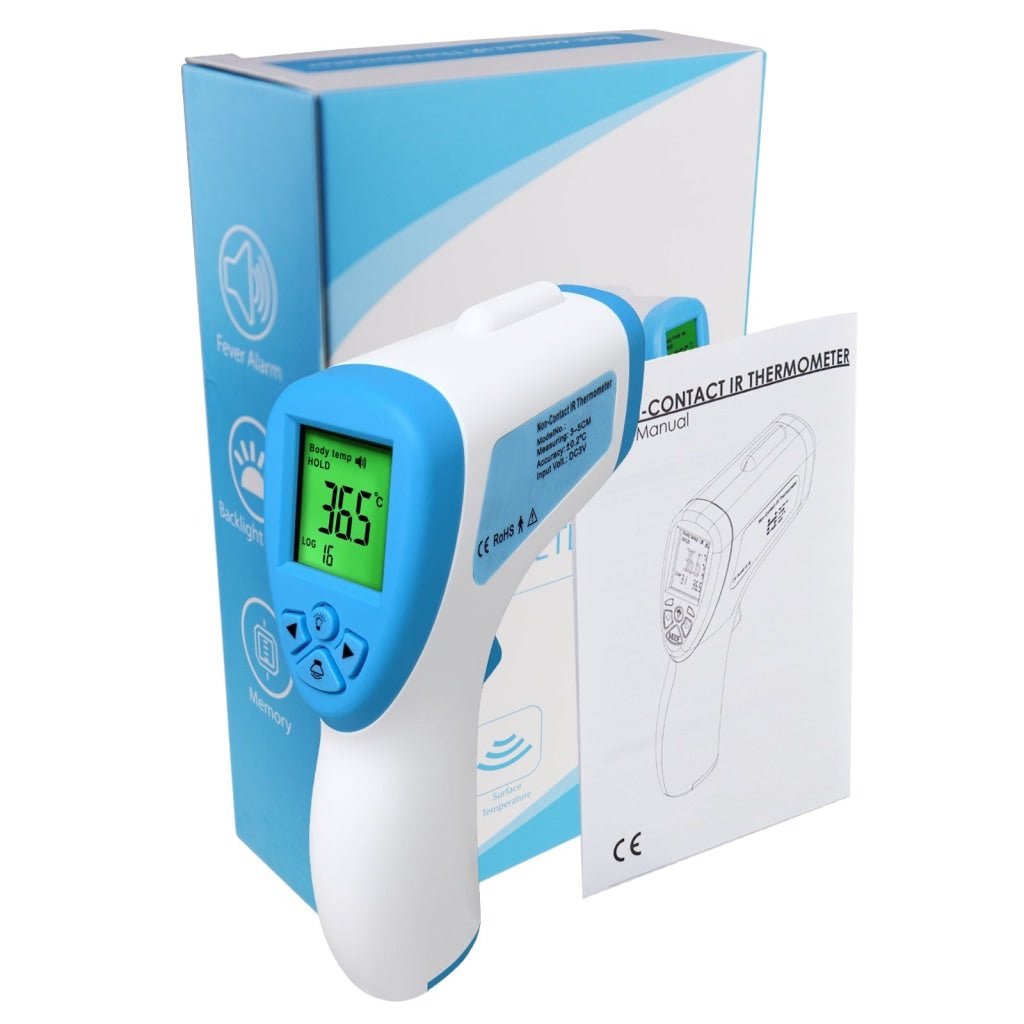 THE-291 Non-Contact Forehead lR Thermometer Infrared Human Body Surface Temperature Measurement Colored LCD Backlight, Alarm Function and Data Storage - Gain Express THE-291 Non-Contact Forehead lR Thermometer Infrared Human Body Surface Temperature Measurement Colored LCD Backlight, Alarm Function and Data Storage - Gain Express