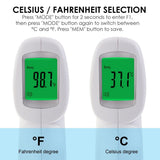 THE - 293 Forehead Body Human Adult Infant Infrared Thermometer 32 Memory FDA Approved Temperature Tester Colored Backlight Fever Indicator - Gain Express