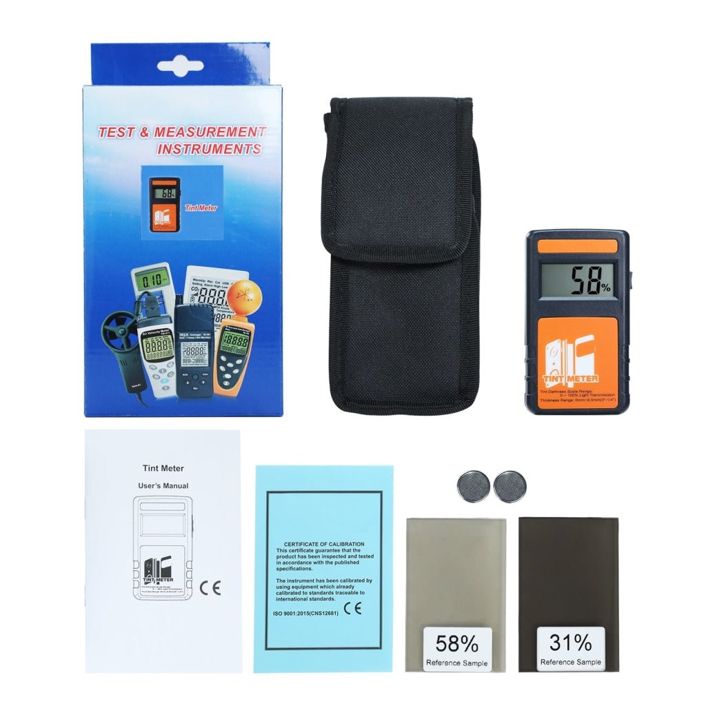 TM - 214 Digital Window Tint Meter 100% Visual Light Transmission 4000 Continuous Measurement 6.5mm Thickness Portable Device for Car Window Vehicle Curtains - Gain Express