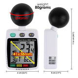 TM - 288 Heat Stroke Index Meter Indoor / Outdoor Temperature Measurement WBGT Black - Globe Temp Humidity with Real - time Alarm, Heat Hazard Indicator - Gain Express