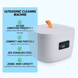USC - 409 Ultrasonic Cleaner 45Khz 255ML Ultrasonic Denture Cleaning Retainer Jewelry Cleaner Machine for Retainer, Denture, Mouth Guard, Aligner - Gain Express