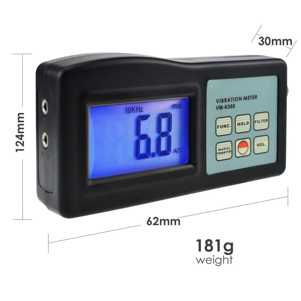 VM-6360 Digital Vibration Meter with LCD , Gauge Tester Analyzer