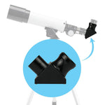 WKD90 1.25" 90 - Degree Diagonal Adapter Erect Image Zenith Mirror Prism Metal and Plastic for Refracting Telescope Eyepiece Lens - Gain Express
