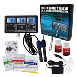 WQM - 242 5 - in - 1 Water Quality Multi - parameter PH EC CF TDS (ppm) Temperature Test Meter Backlight, Wall - mountable Rechargeable Continuous Monitor Tester, Aquariums Hydroponics Pool Fish Tank Pond Drinking - Gain Express