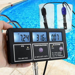 WQM - 242 5 - in - 1 Water Quality Multi - parameter PH EC CF TDS (ppm) Temperature Test Meter Backlight, Wall - mountable Rechargeable Continuous Monitor Tester, Aquariums Hydroponics Pool Fish Tank Pond Drinking - Gain Express
