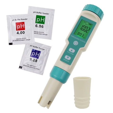 WQM - 339 7in1 Pentype Tester PH / TDS / EC / ORP / Salinity / S.G. / Temperature Meter Water Tester for Drinking Water, Aquariums, Hydroponics Pools - Gain Express