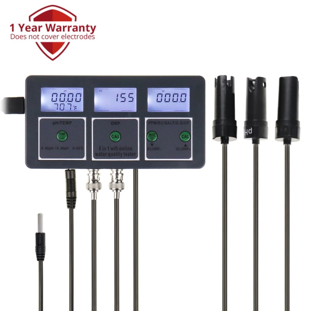 WQM-359 Multi-Parameter 8-in-1 Water Test Kit pH. ORP. EC Conductivity ...
