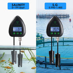 WQM - 397 Smart 5 - in - 1 pH / TDS / Salt / S.G / Temperature WiFi Tester Water Quality for Drinking Supply Aquarium Hydroponics Pool Aquaculture - Gain Express