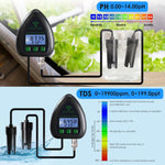 WQM - 397 Smart 5 - in - 1 pH / TDS / Salt / S.G / Temperature WiFi Tester Water Quality for Drinking Supply Aquarium Hydroponics Pool Aquaculture - Gain Express