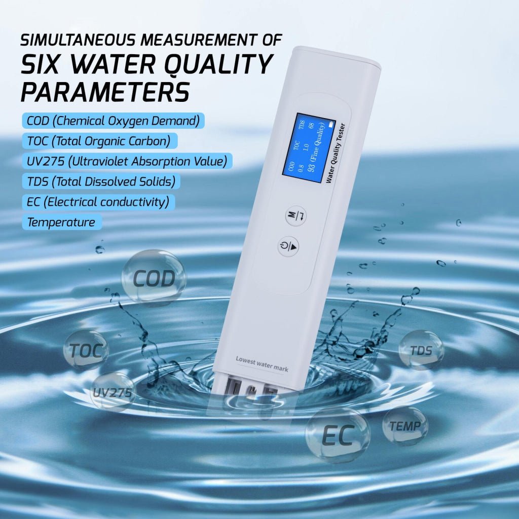 WQM-408 6in1 Water Quality Testing Meter TOC UV275 EC TDS COD Temp ...