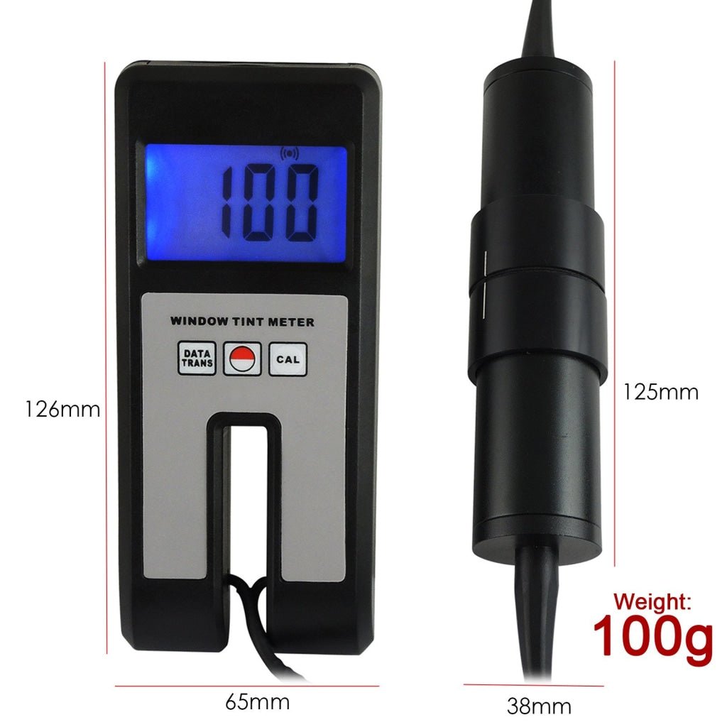 WTM - 1100 Window Tint Meter Visual Light Transmission 18mm Thickness Continuous Measuring - Gain Express