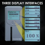 WTM - 404 Portable Tint Meter Window Tint Tool with Automatic Calibration for measuring VL (Visible Light) UV IR Transmittance and Rejection of Solar Film, Stick - film Glass, Car Window Tint - Gain Express