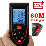 X01RZ60 60M Meter ±2mm Accuracy Laser Distance w/ Bubble Spirit level - Gain Express
