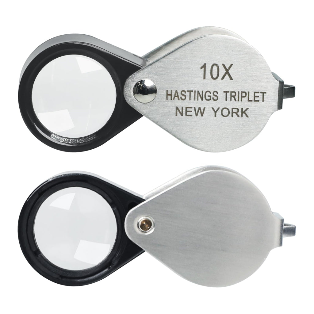 GEM-394 10x Magnification Mini Jewelry Loupe High-quality Hasting Loupe with Optical Glass Triplet Lens Stainless Steel
