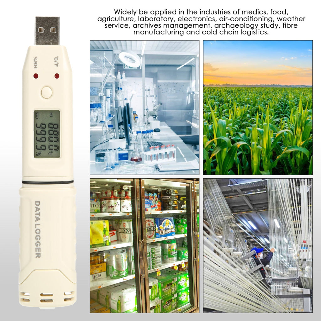 GM1365 Pentype USB Flash Disk Thermometer with Data Recorder Digital Temperature and Humidity Datalogger for Research