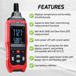 HTM-482 Multi-Function Environmental Meter Thermo-Hygrometer Datalogging Temperature Humidity and Wet Bulb Dew Point
