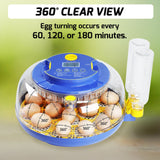 INC-501 Egg Incubator with Automatic Egg Turning Temperature Control Candler Humidity Display 8~18 Eggs Chicken Embryo