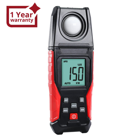 LUX-484 Lux Light Meter for Visible Brightness Measurement with 0.1~200000LUX / 0.01~20000FC Range Ideal for Warehouses