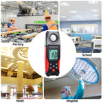LUX-484 Lux Light Meter for Visible Brightness Measurement with 0.1~200000LUX / 0.01~20000FC Range Ideal for Warehouses