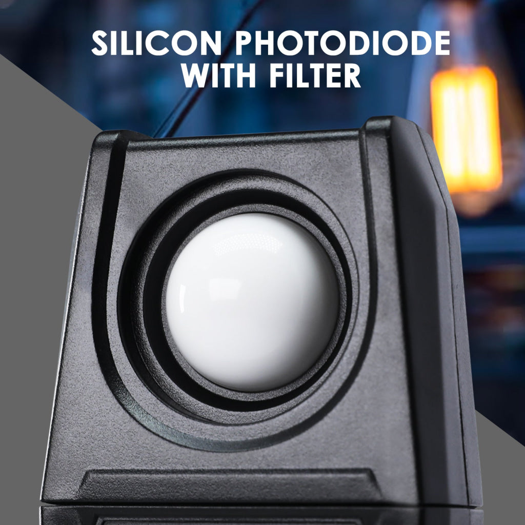 LUX-484 Lux Light Meter for Visible Brightness Measurement with 0.1~200000LUX / 0.01~20000FC Range Ideal for Warehouses