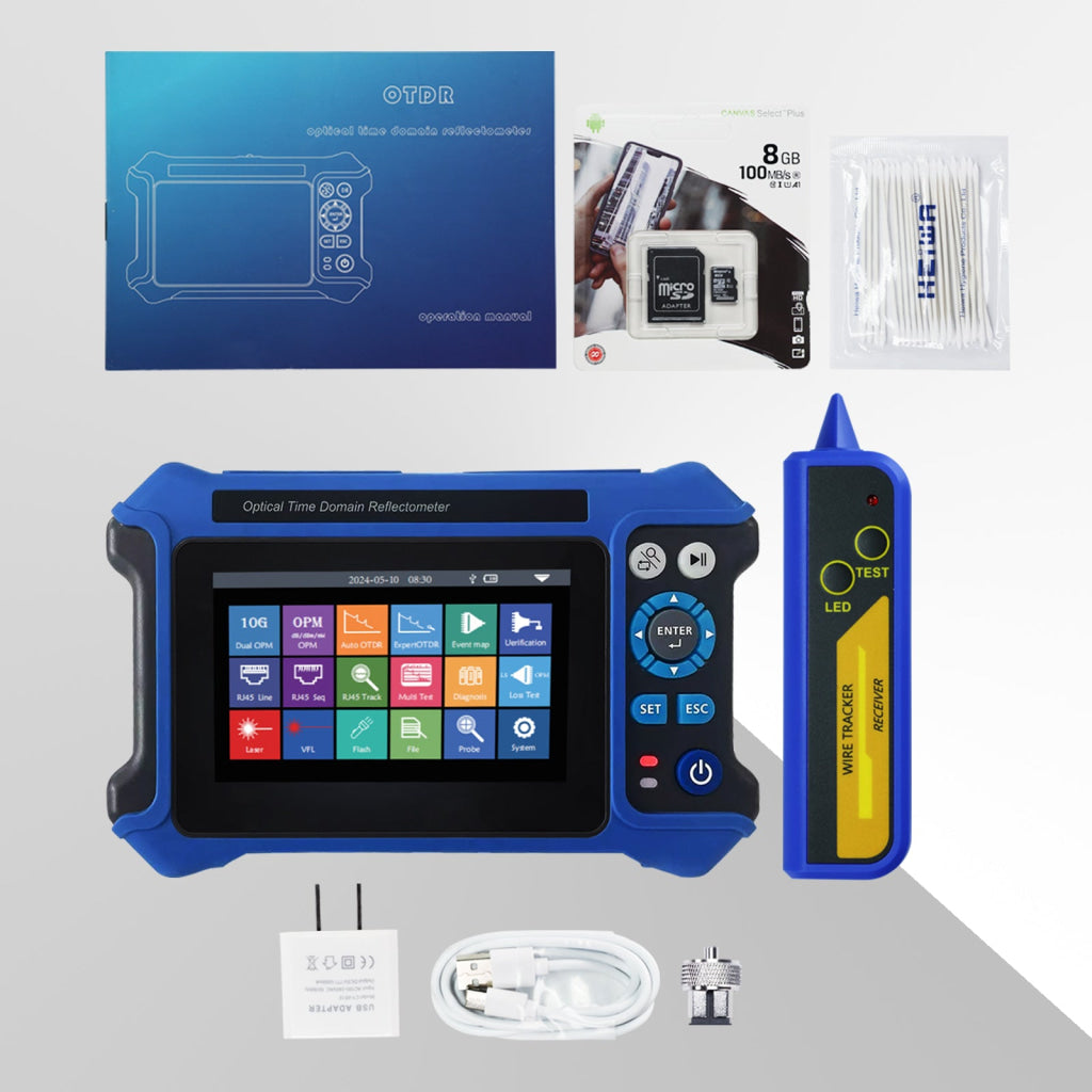 Mini Pro Series OTDR: Compact and Multifunctional Fiber Optic Tester OPM LS VFL RJ45 Cable Tracking for FTTX Network