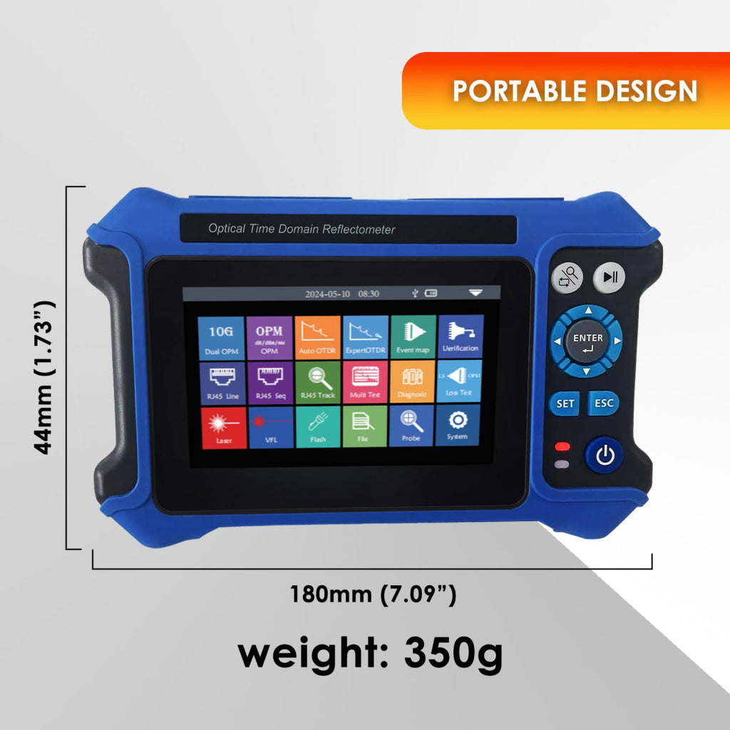 Mini Pro Series OTDR: Compact and Multifunctional Fiber Optic Tester OPM LS VFL RJ45 Cable Tracking for FTTX Network