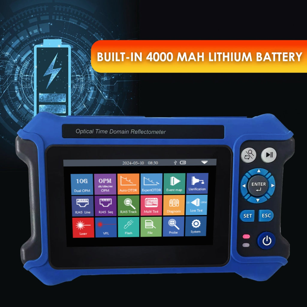 Mini Pro Series OTDR: Compact and Multifunctional Fiber Optic Tester OPM LS VFL RJ45 Cable Tracking for FTTX Network