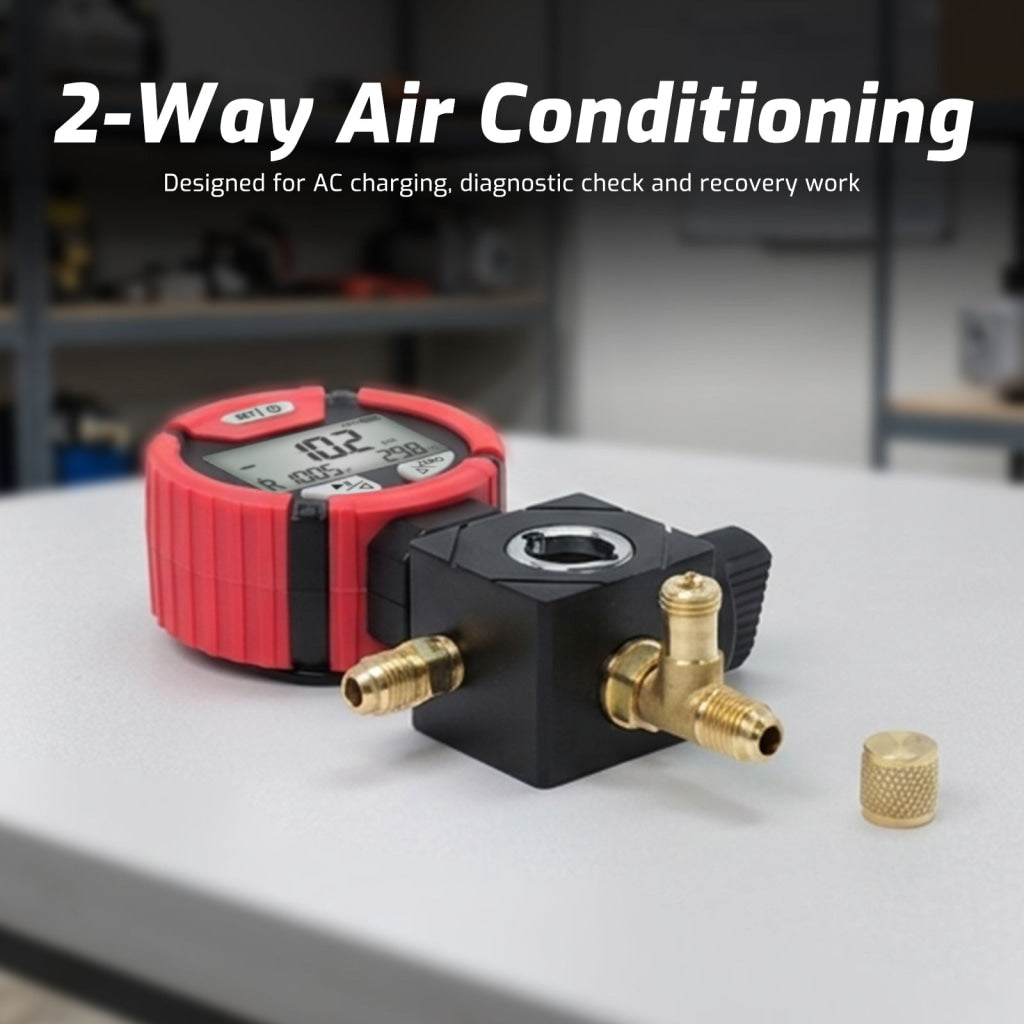 MNG-550H Digital High-Pressure Single Refrigerant Manifold Gauge with Leak Test Function and Control Valve -14.5-800