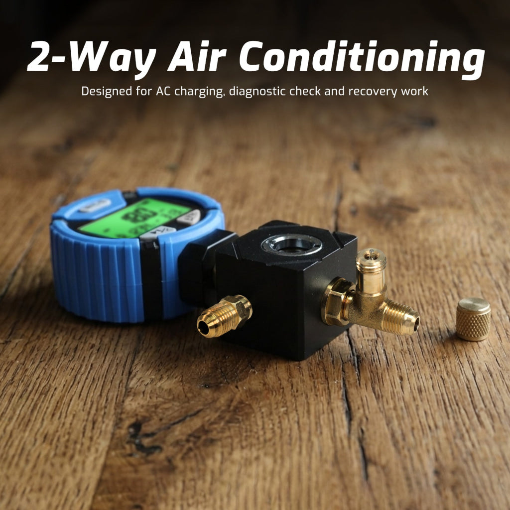 MNG-550L Digital Low-Pressure Single Refrigerant Manifold Gauge with Leak Test Function and Control Valve -14.5~800psi
