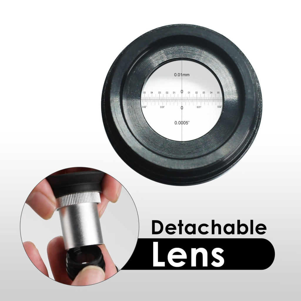 MSC-454 Magnification Microscope 100X LED Lightning Scale Loupe Compact Portable High Magnifying Glass Geology