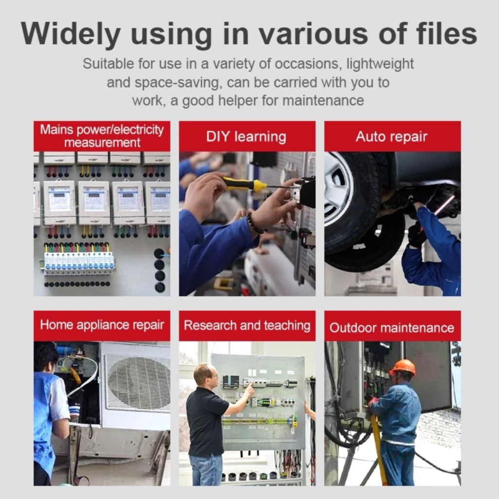 MUL 498 Portable Handheld Digital Oscilloscope Voltage Frequency Rise Time Duty Cycle for Professional and DIY Analysis